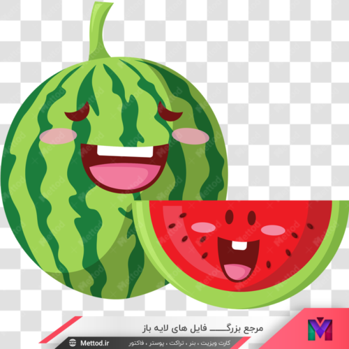 تصویر png هندوانه یلدا کارتونی طرح 78