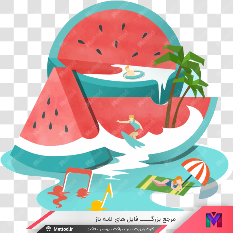 summer-cool-water-melon-image-png عکس png هندوانه