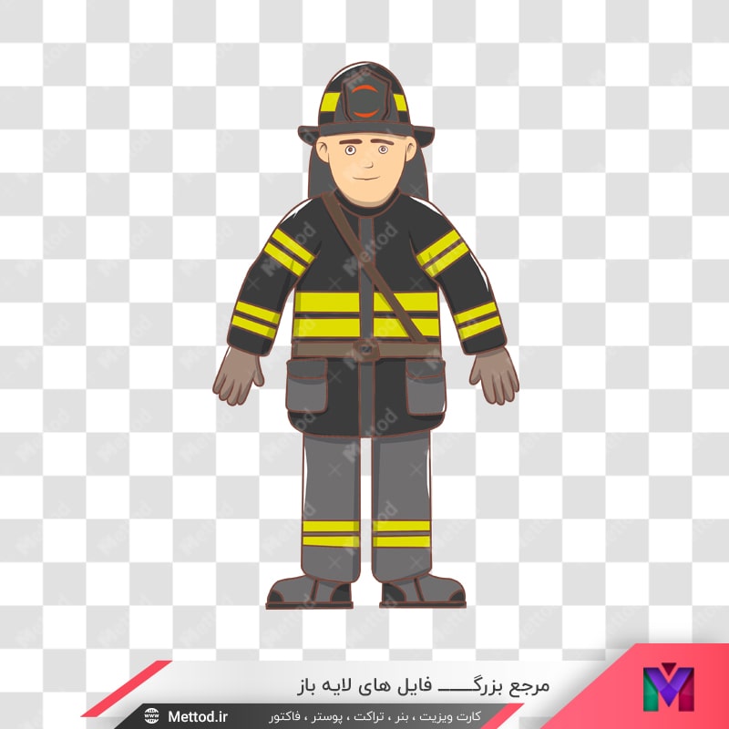 Firefighter-png-0113 وکتور آتشنشان طرح 45