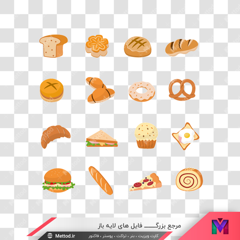 bread-vector-07 وکتور نان