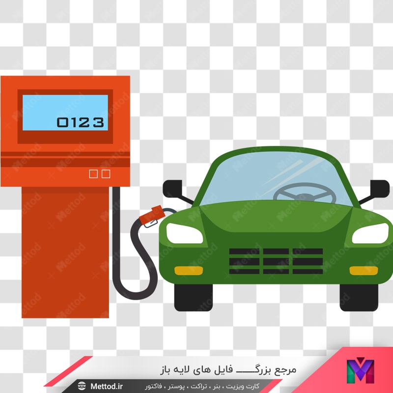 Pump-vector-0102 وکتور پمپ بنزین و ماشین طرح 821