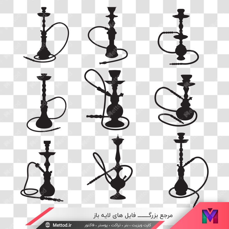 hookah-vector-87 وکتور قلیان