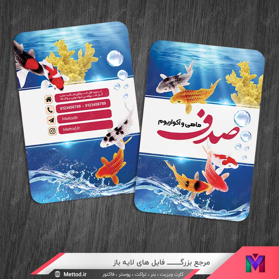 The-Aquarium-Store-Bussiness-Card-6 کارت ویزیت فروشگاه ماهی و آکواریوم طرح 1101