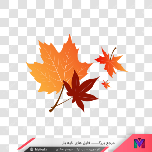 png برگ قرمز و نارنجی